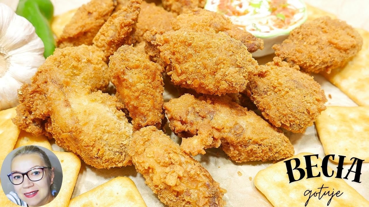 Skrzydełka lepsze niż w KFC. Upieczone w środku, chrupiące na zewnątrz. Panierka Was zaskoczy.