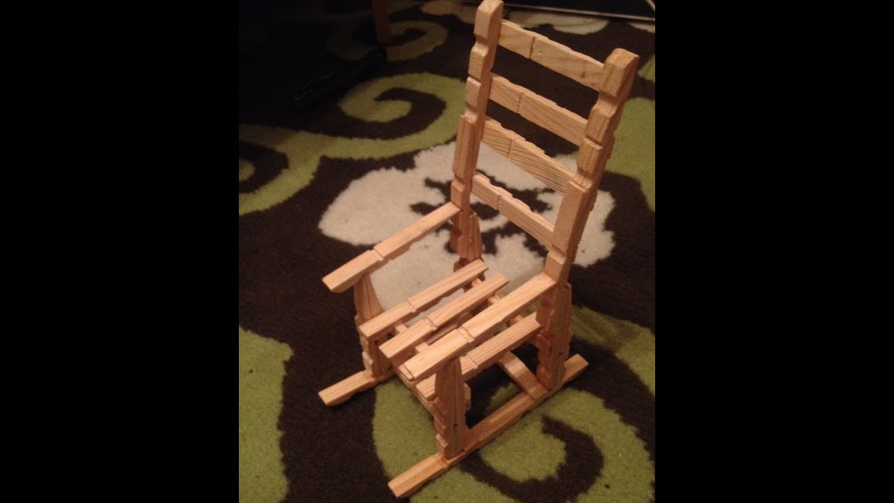 wooden mini chair from wooden clots clips