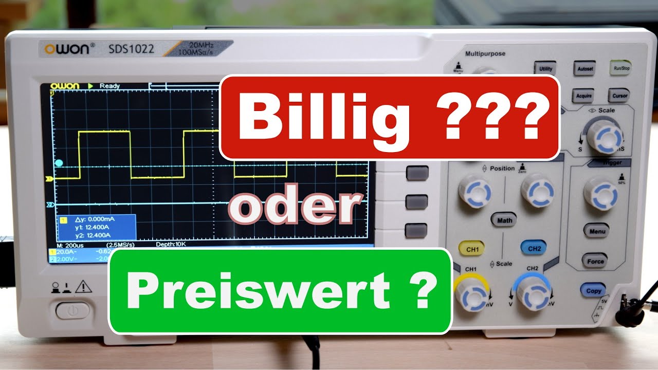 Billig oder Preiswert: OWON SDS1022 20 MHz Speicheroszilloskop