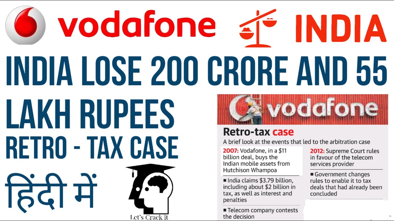 India lose 200 crore Retro-tax case | GoI vs Vodafone| UPSC, PCS | in Hindi | Let's crack it