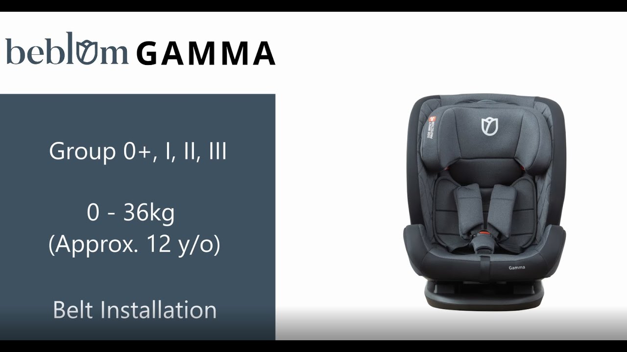Beblum Gamma Convertible Baby Car Seat - Installation Video