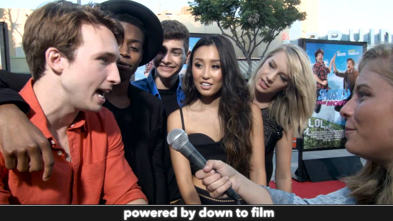 Courtney, Olivia, Noah, Keith, and Shane of SMOSH Cast Interview at SMOSH Movie Premiere