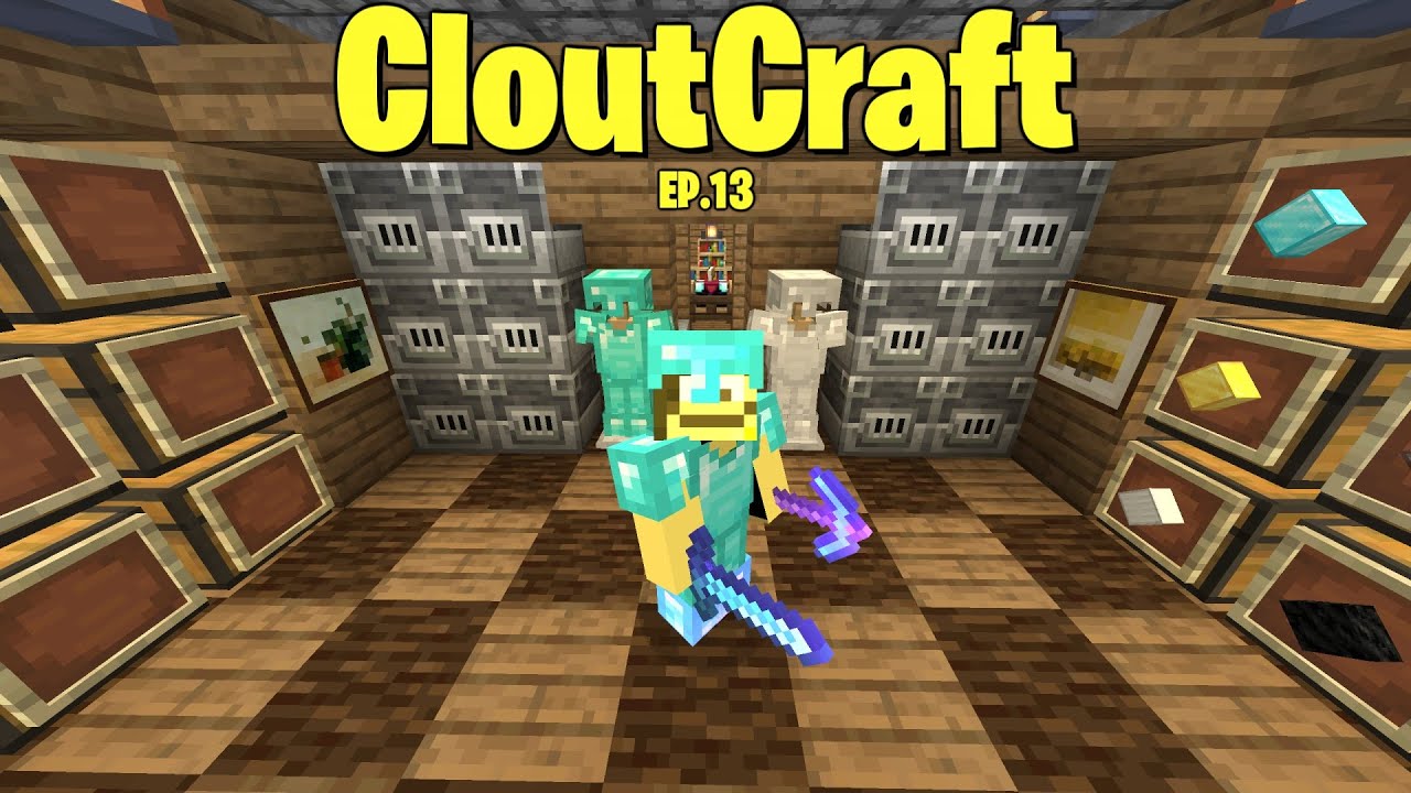 Building my STORAGE/SMELTING room... (CloutCraft EP.13)