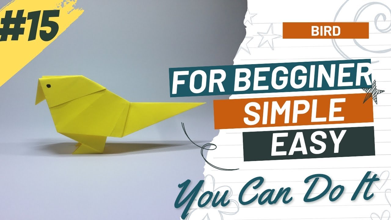 Origami Bird - How to make a Simple Origami Bird Easy for kids