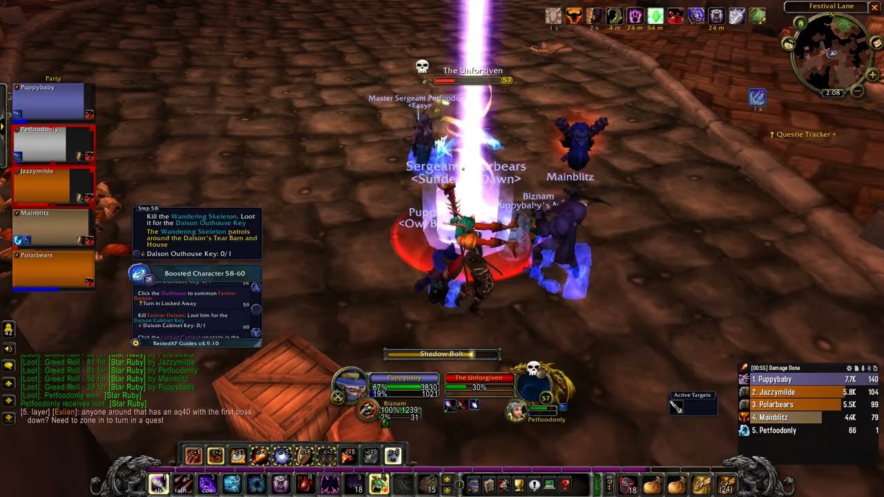 TBC Classic Pre Patch Stratholme Dungeon Warlock DPS