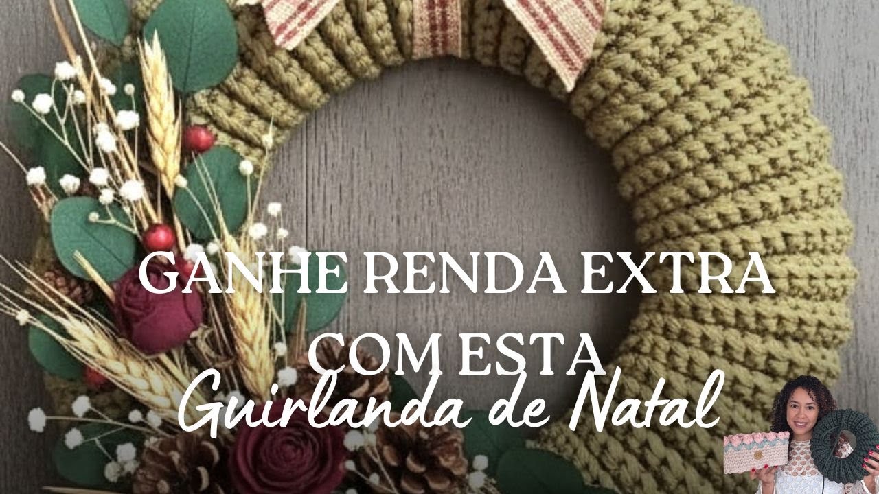 Crochê de Natal para Vender: Guirlanda Linda e Fácil com Fio de Malha.