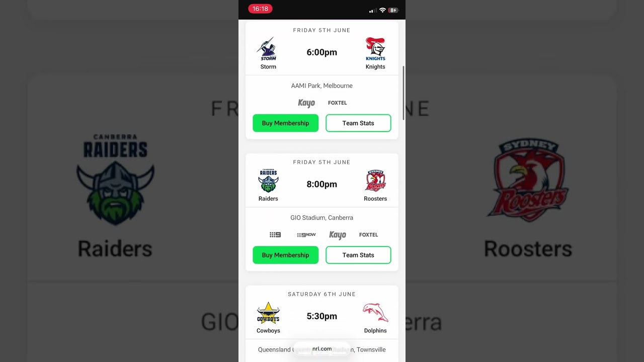 Having a little look at the 2026 NRL draw