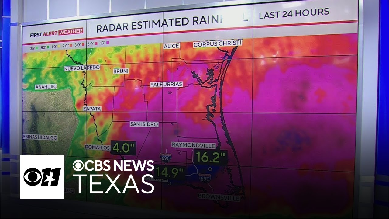 Parts of South Texas get 16+ inches of rainfall