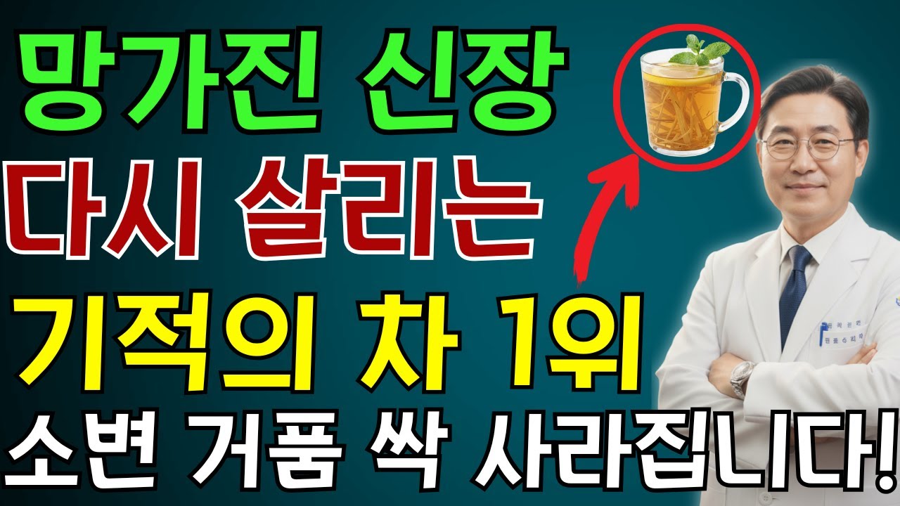 신장 건강을 되찾는 기적의 차 TOP3! 소변 거품이 사라지고 신장이 다시 살아납니다 | 노인 건강 | 의사가 말하는 건강