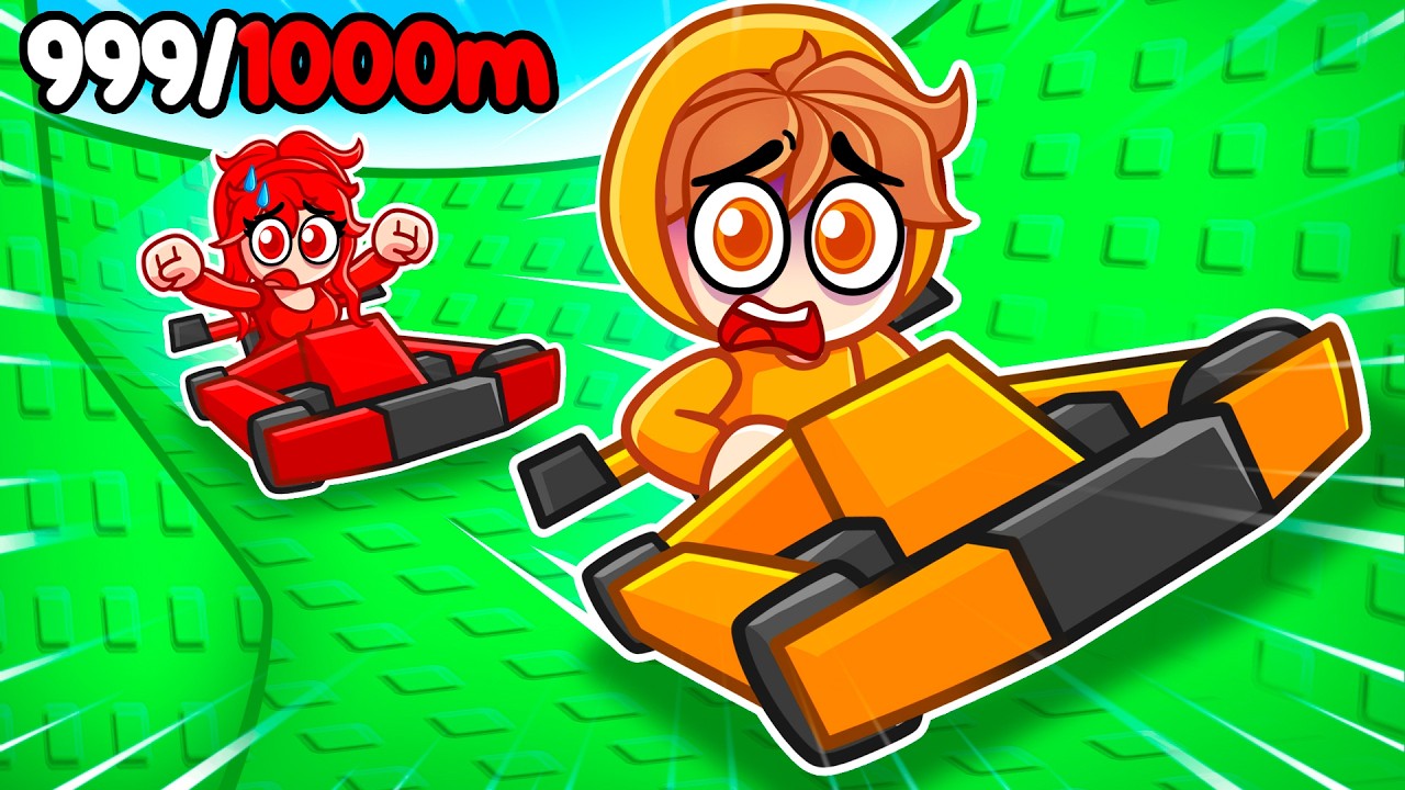 Reaching MAX SPEED in Roblox Ride a Cart Down a Slide!