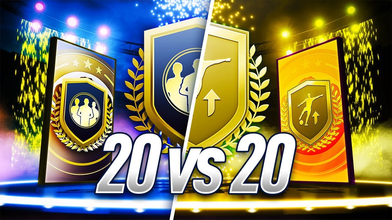 20x PLAYER PICK UPGRADES Vs 20x GOLD UPGRADES! - FIFA 19 Ultimate Team