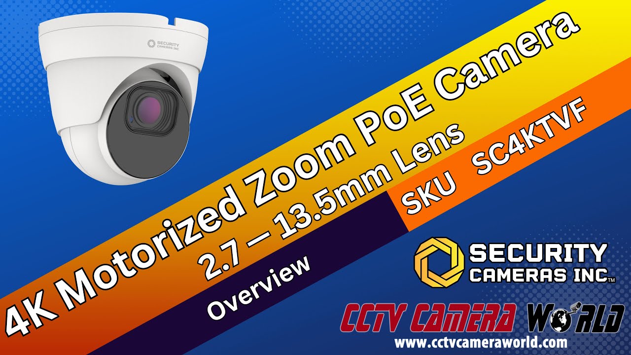 4K Motorized Zoom IP PoE Turret Camera with AI by Security Cameras Inc&trade; &ndash; SC4KTVF &ndash; Product Overview