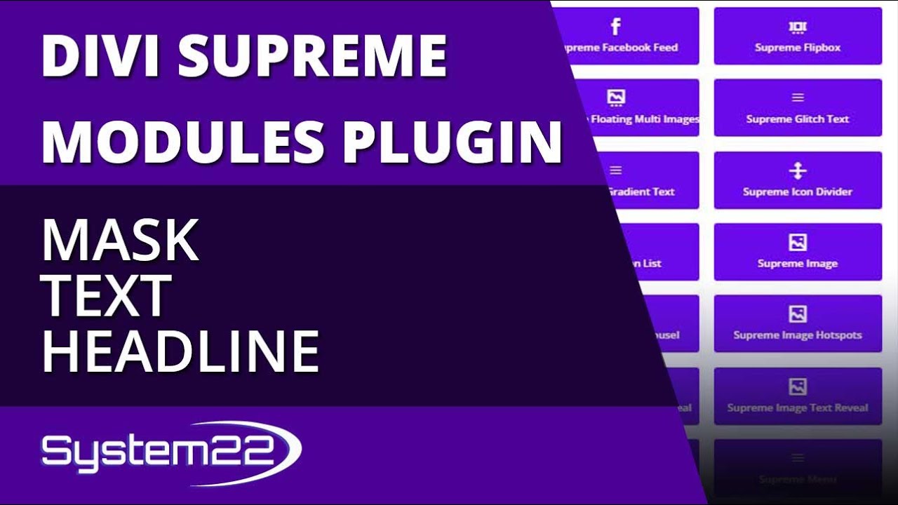Divi Supreme Modules Mask Text Headline 👍