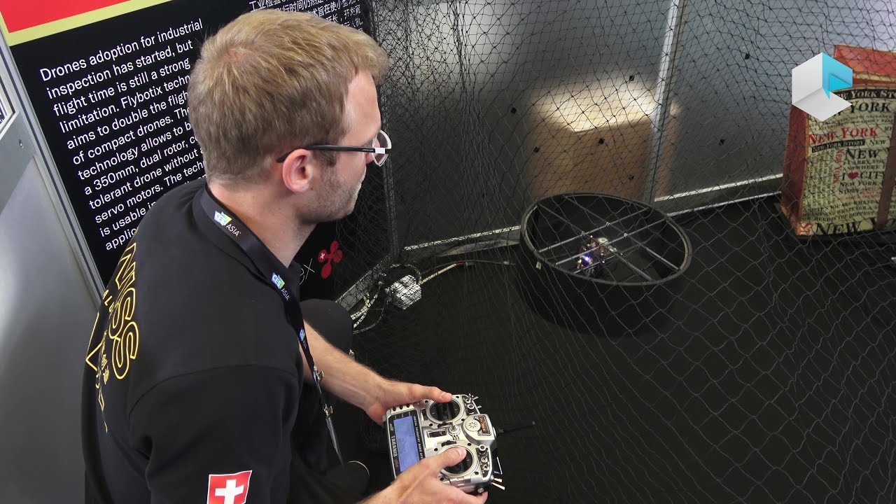 Flybotix single rotor technology and dual rotor drones