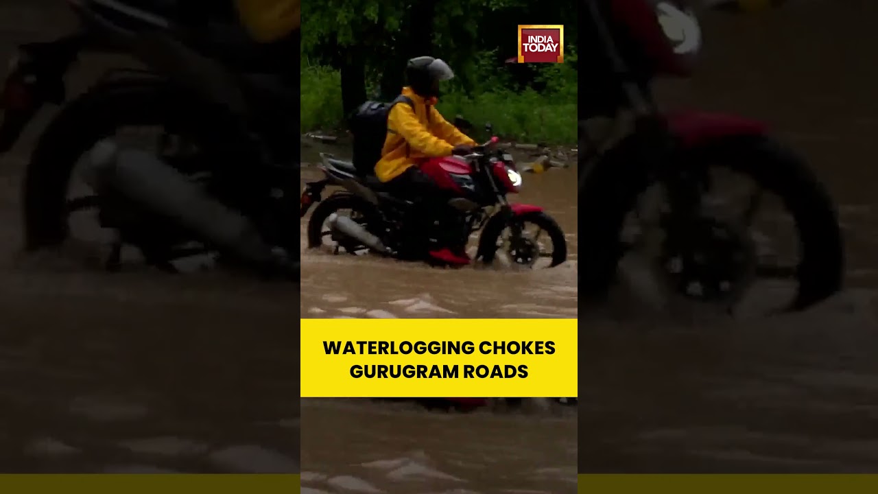 Gurugram Waterlogged Following Heavy Rain |  Roads Submerged | Monsoon | Haryana News