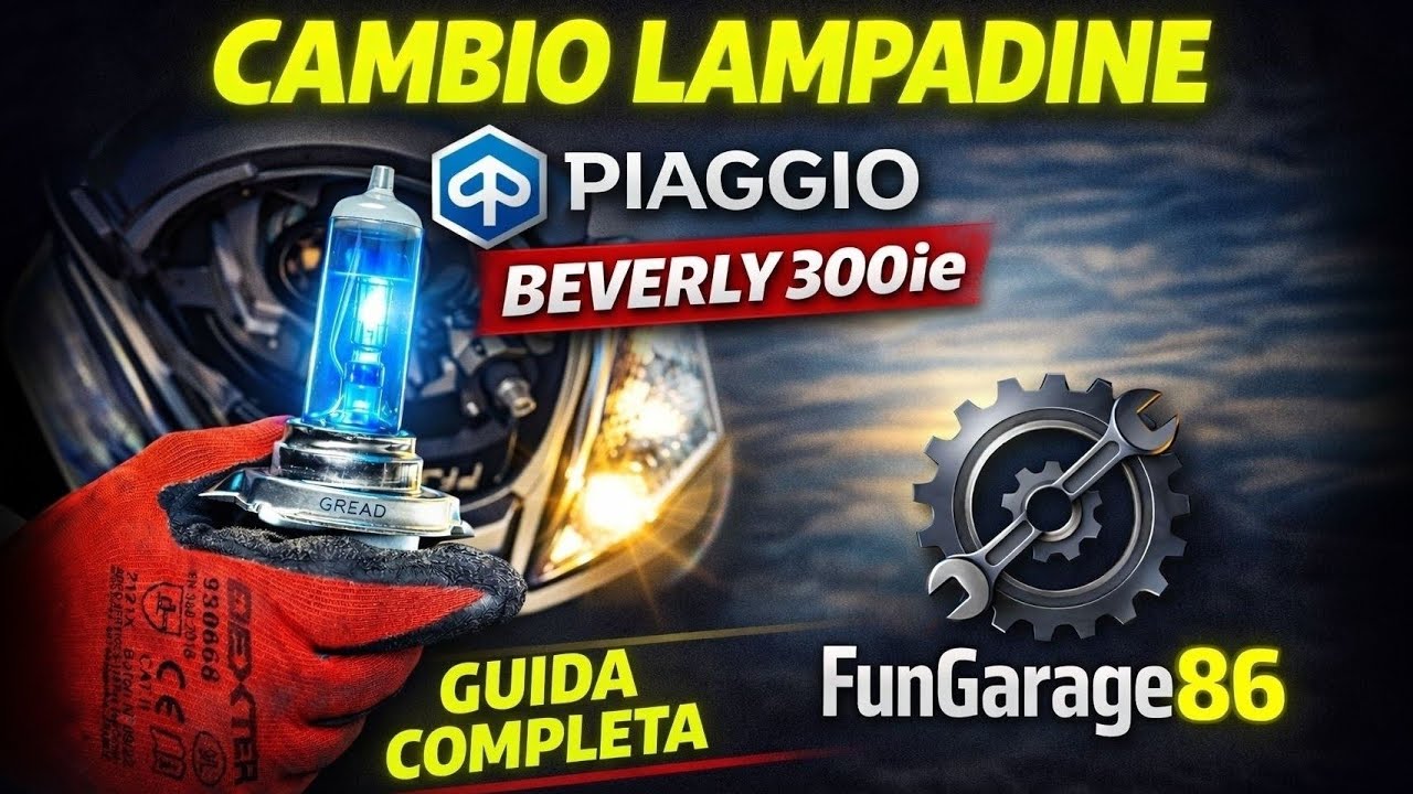 👉Piaggio Beverly 300: Come sostituire la lampadina del faro anteriore - Tutorial completo ✅