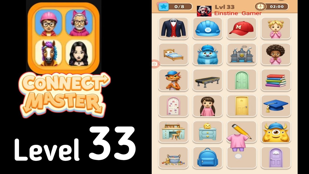 Connect Master Match Puzzle level 33 Guide Walkthrough Solution