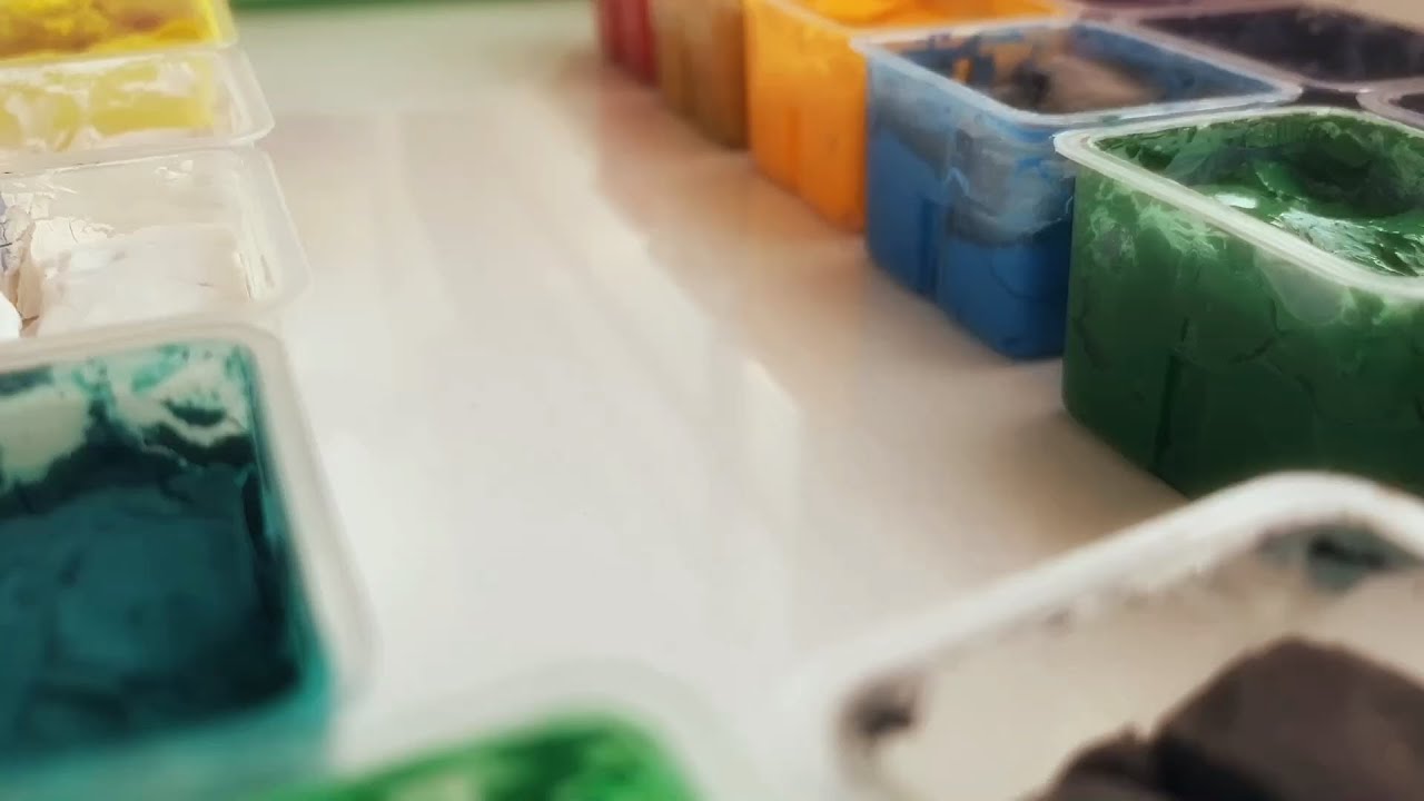 Hydrating Gouache Paint & Painting a Plant 🌿 | Real Sounds, No Music