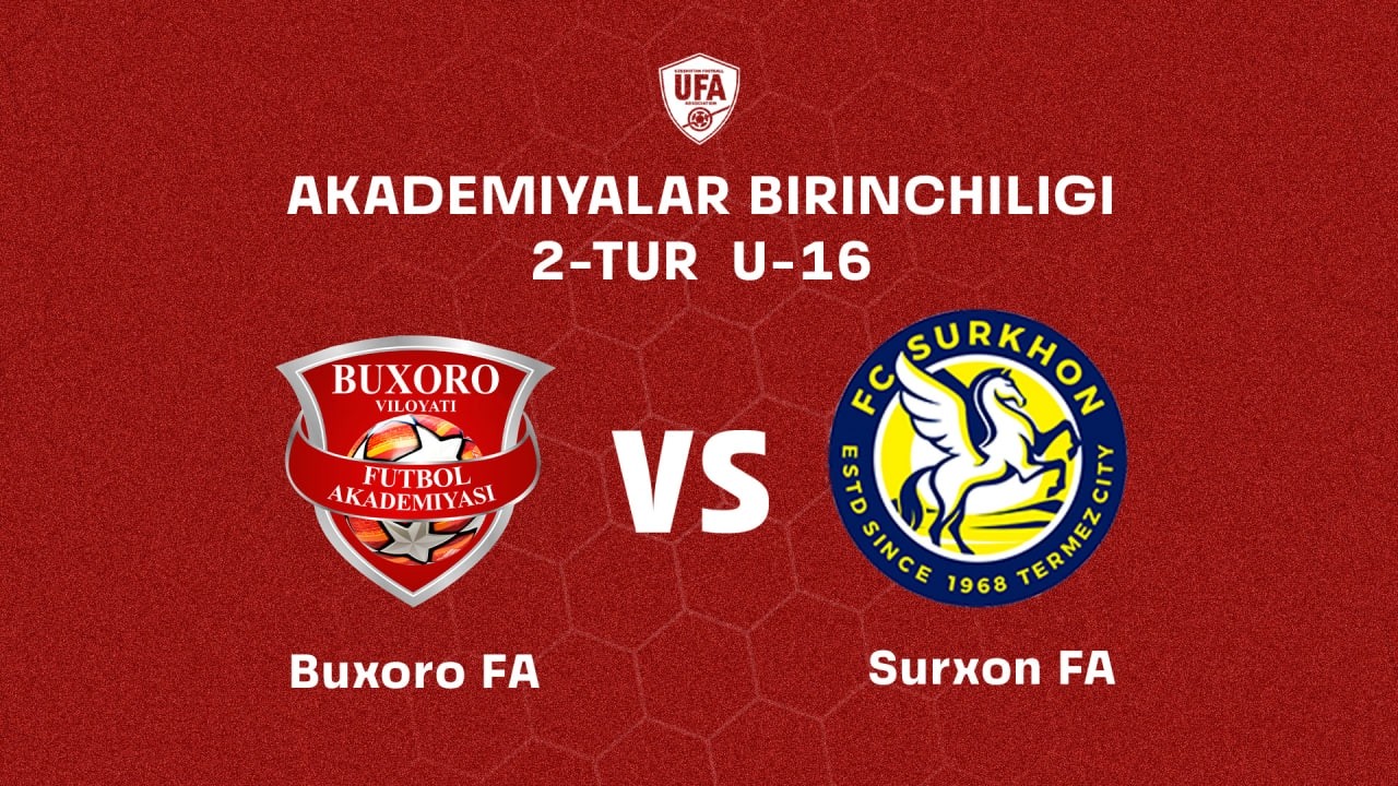 Futbol akademiyalar birinchiligi U-16 Buxoro FA - Surxon FA