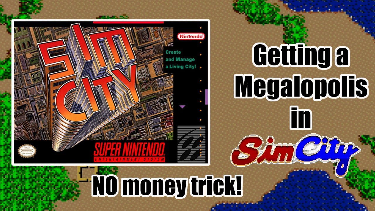 SimCity SNES Getting a Megalopolis / NO money trick - Mike Matei Live