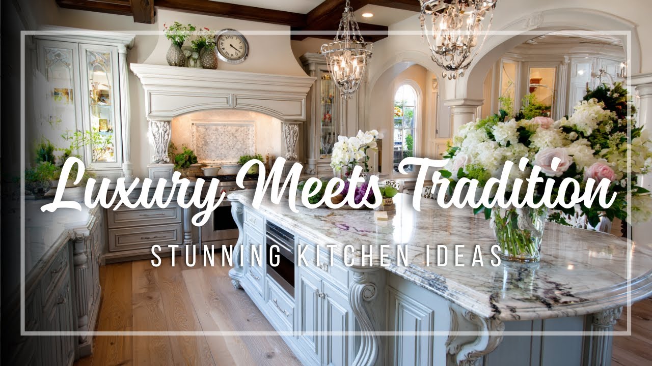 10 Elegant Traditional Kitchen Designs Full of Classic Lines, Marble & Ornate Moulding