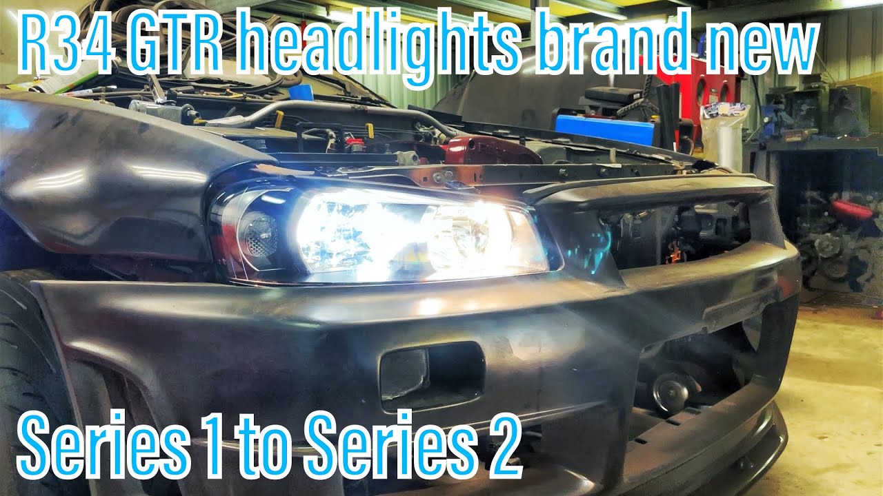 BRAND NEW R34 GTR headlights - R34 GTT to GTR conversion [Ep24]