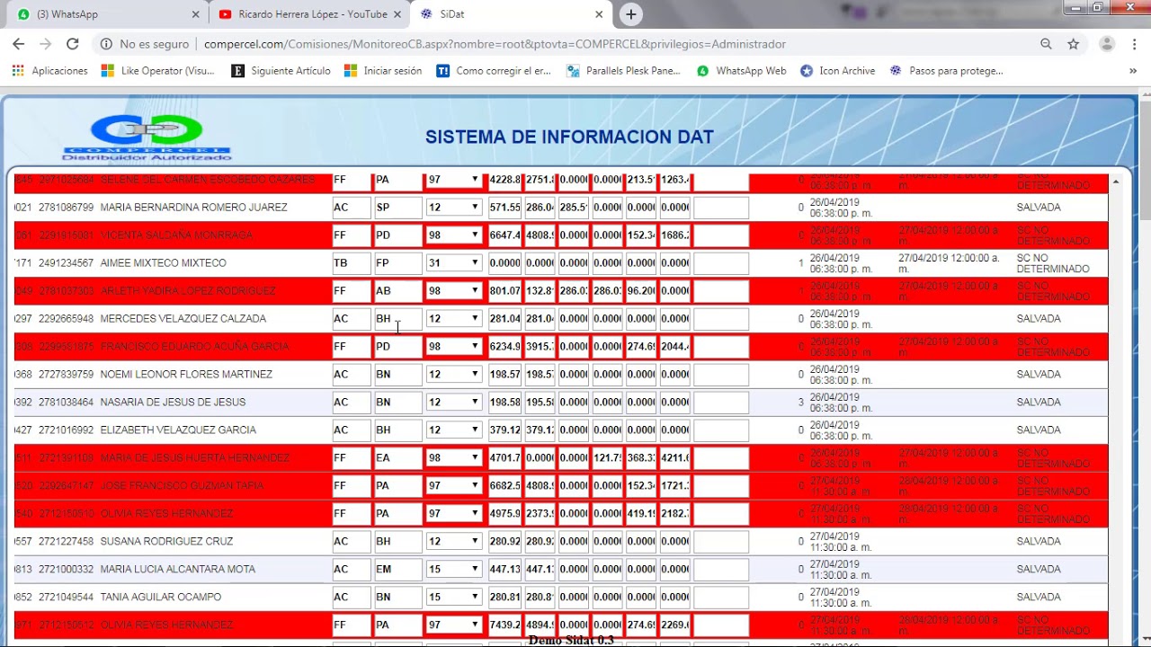 05 Sidat - Administración Charge Back