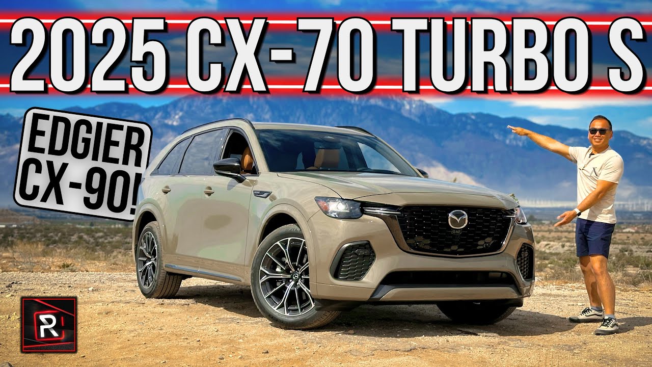 The 2025 Mazda CX-70 Turbo S Is A Sporty Upscale 2-Row SUV With BMW Vibes