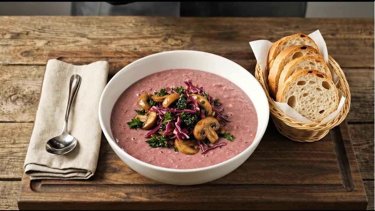 IA REALISTIC VIDEO / RED CABBAGE & POTATO SOUP