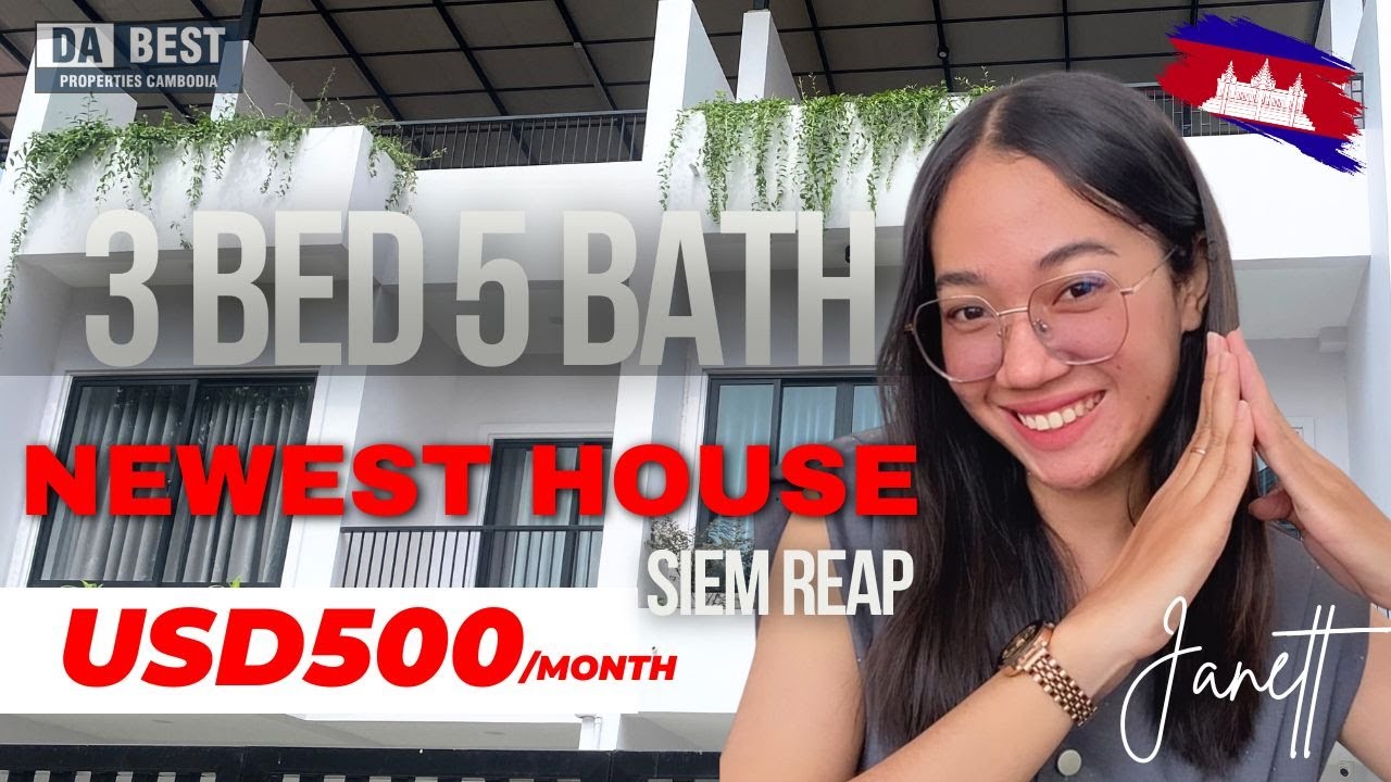 Newest 3-bedroom House for Rent Siem Reap, Cambodia