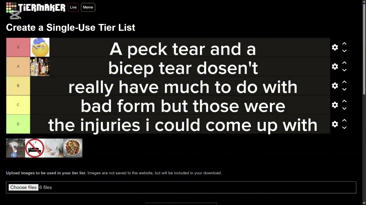 Things killing your gains tier list
