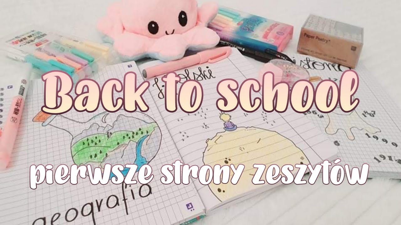 ☆PIERWSZE STRONY ZESZYTÓW, POMYSŁY NA STRONY TYTUŁOWE📒 BACK TO SCHOOL #4 2021
