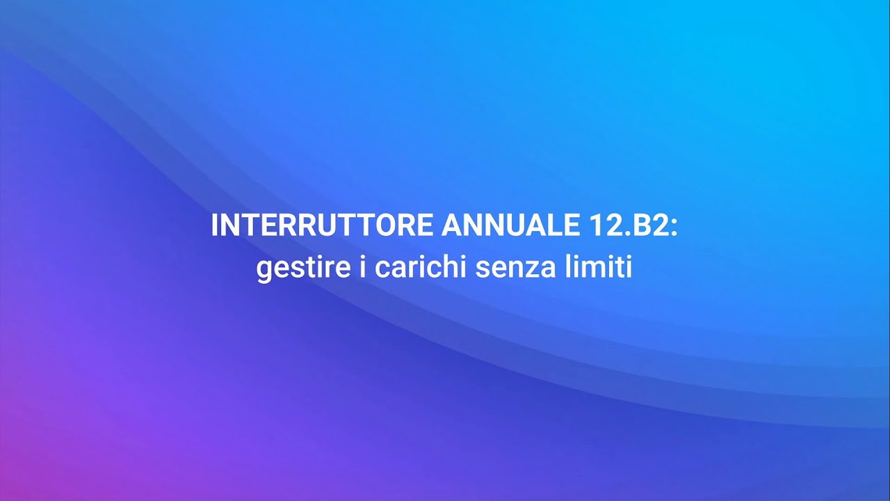 FINDER | Interruttore annuale 12.B2: gestire i carichi senza limiti