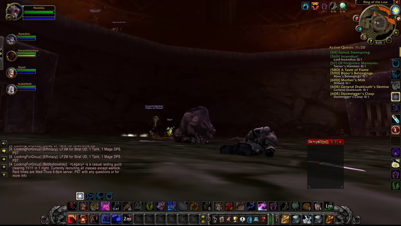 WoW classic: Feral druid Tank Blackrock Depths, Arena, General Angerforge, and Golem Lord!