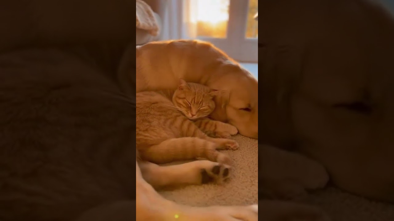 Fat Cat ASMR | Cat Uses Dog as Pillow... Dog's Reaction Will Melt You 🥺