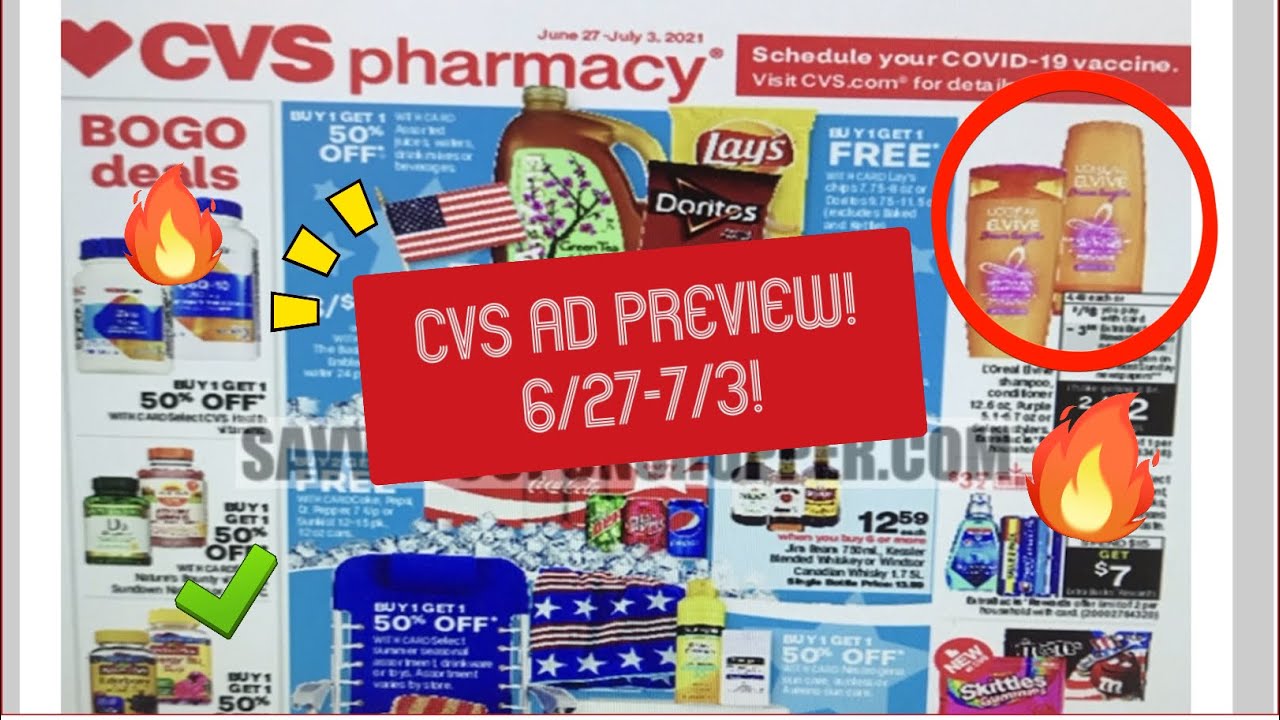 CVS AD PREVIEW  06/27/21-7/321! JULY 4 PRE DEALS! STOCK UP ON SUMMER ITEMS!