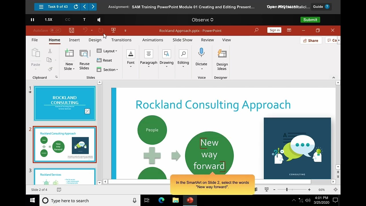 BTM452 SAM Training PowerPoint Module 01 Creating and Editing Presentations with Pictures PART 1