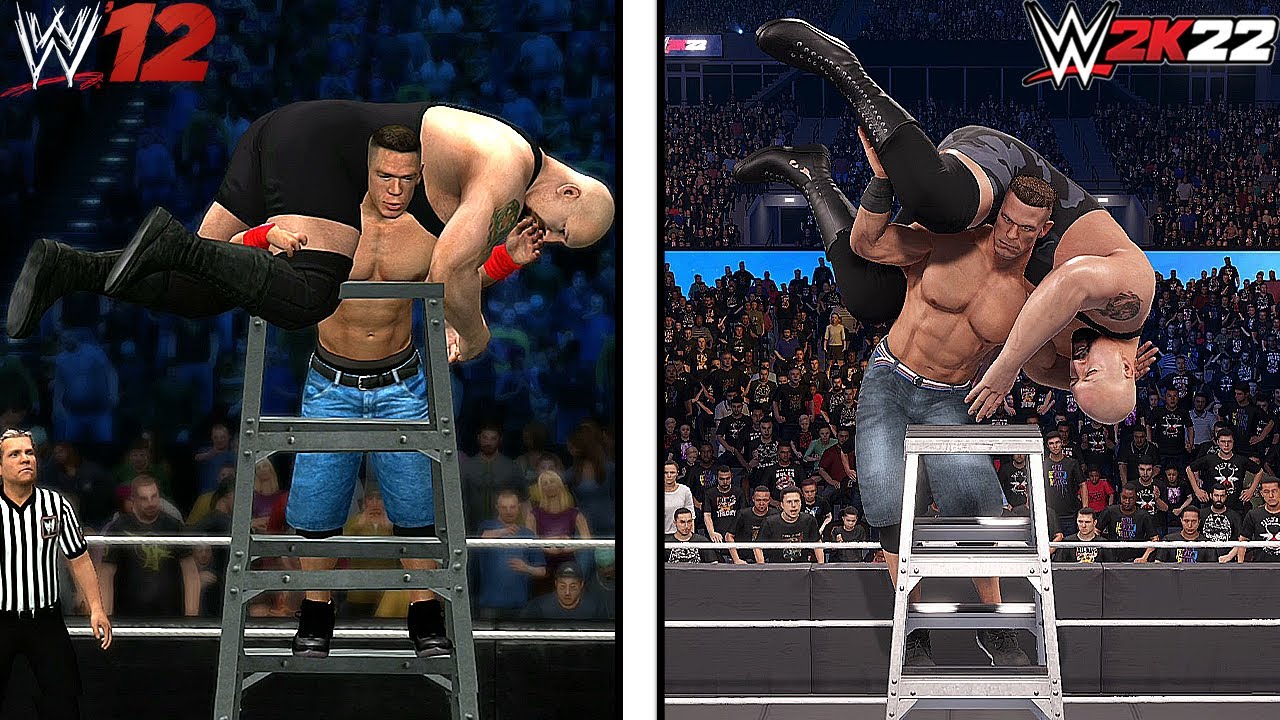 WWE 12 vs WWE 2K22! (Finishers Comparison)