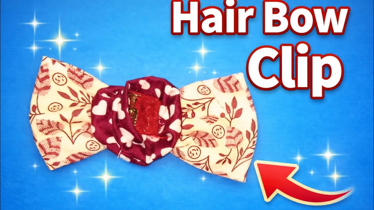 Small bow making with satin ribbon || how to make a bow with ribbon easy || how to make clip ribbon 