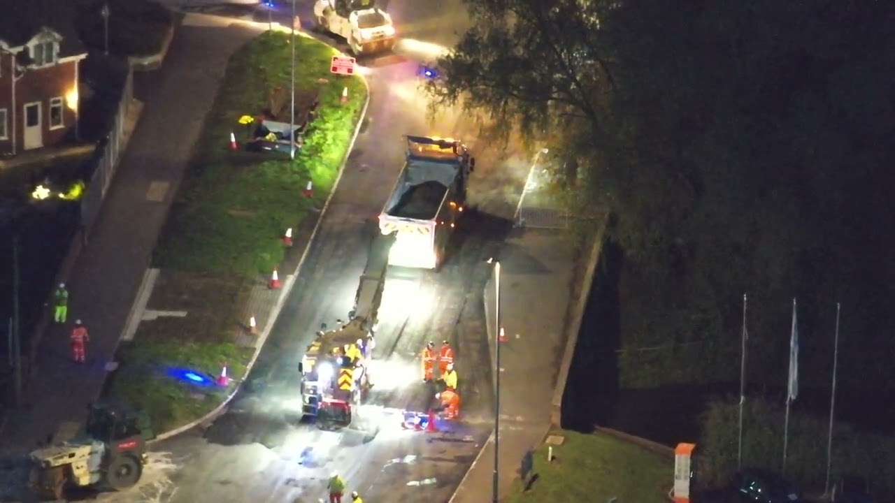 Radford Bank Night Road Works