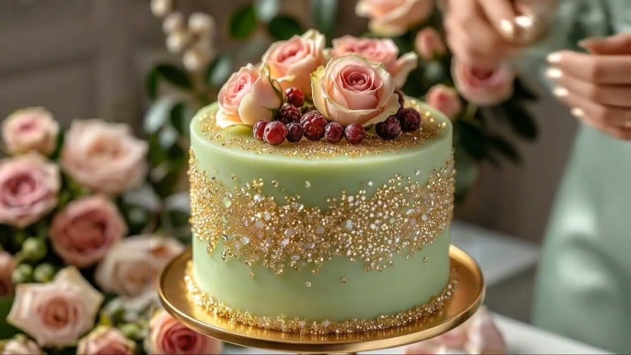 Satisfying ASMR  Glass Cake Cutting Video AI ASMR Relaxing 