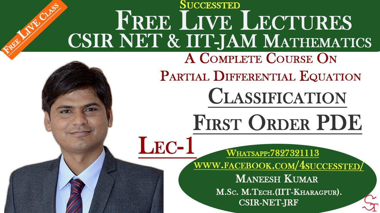 Classification of PDE || Lagrange's Method || Quasi Linear PDE || Linear PDE || Lec-1 || CSIR NET