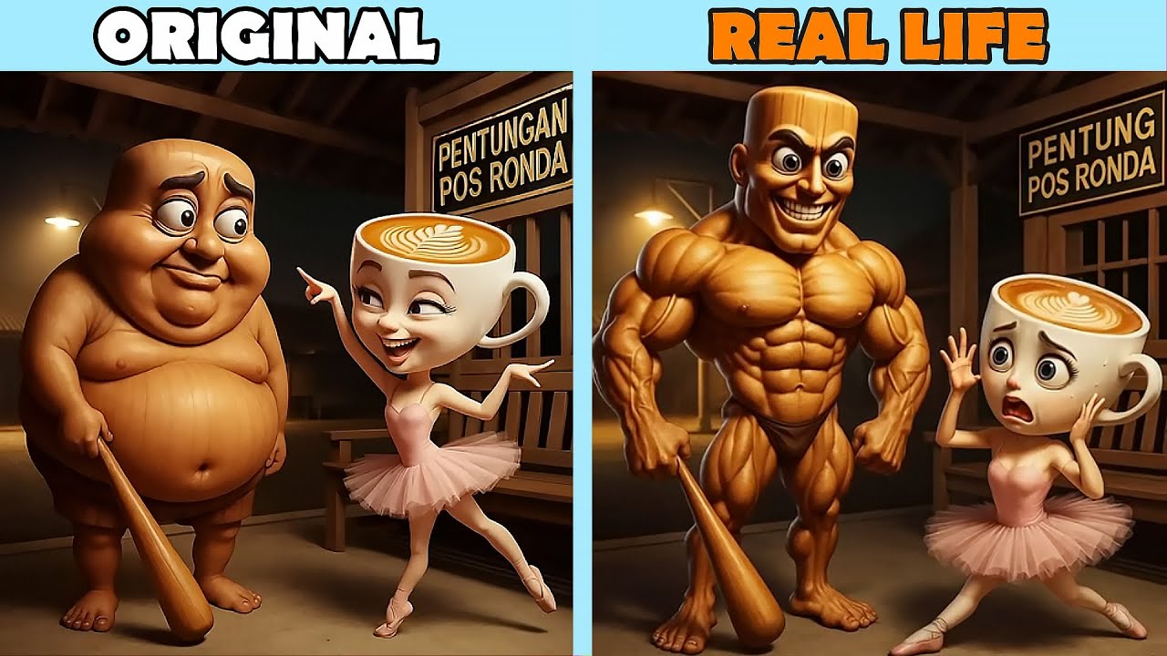 Brainrots memes when they become fat to Strong | Brainrot Original vs Real life | Brainrot Animation