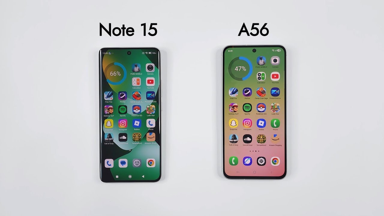 Redmi NOTE 15 vs Samsung A56 Speed Test