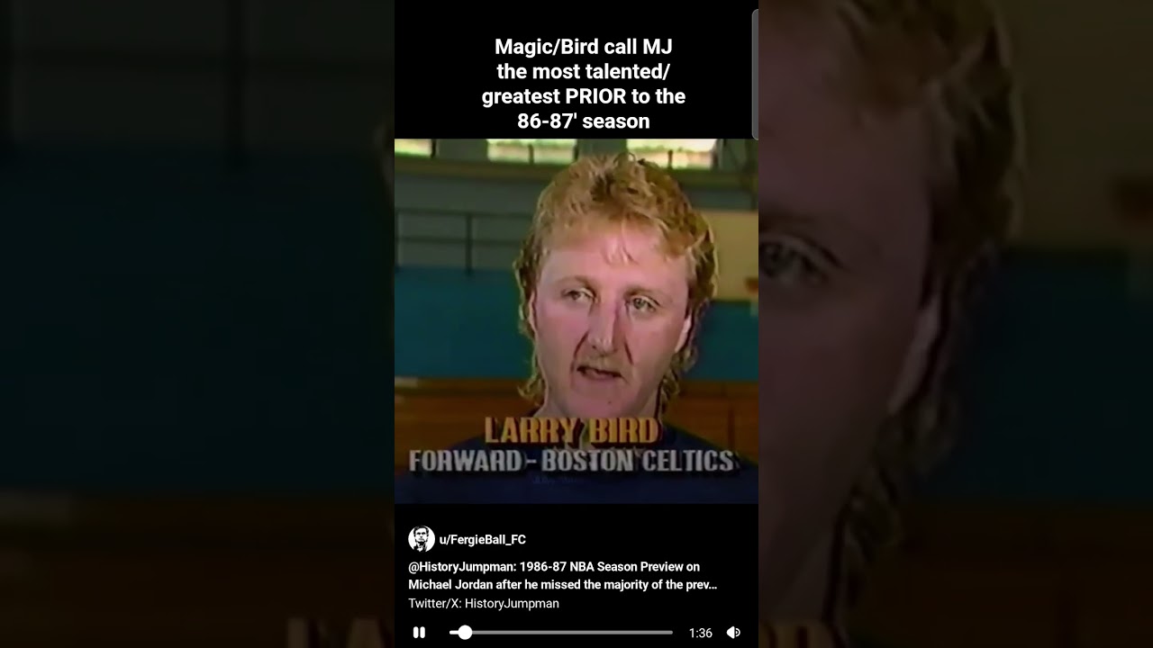 Magic and Larry call MJ the most talented/greatest player in the NBA in 1986 before the 86-87 season