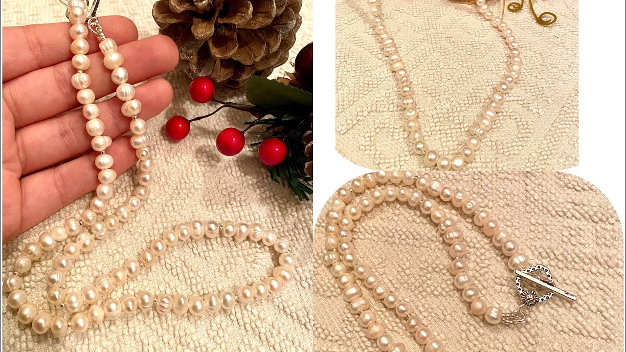 Come realizzare una collana con perle di acqua dolce! Materiali di PANDAHALLSECTED😍
