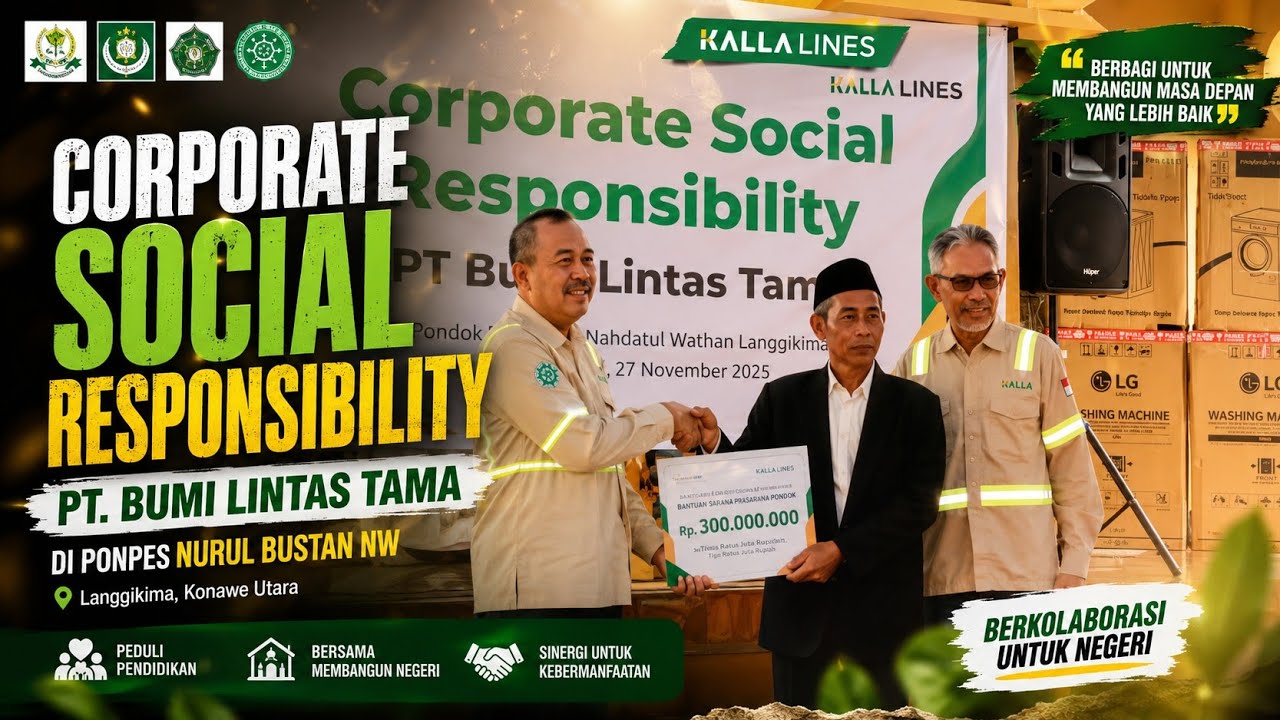 Corporate Social Responsibility [PT. Bumi Lintas Tama] di Ponpes Nurul Bustan NW Langgikima