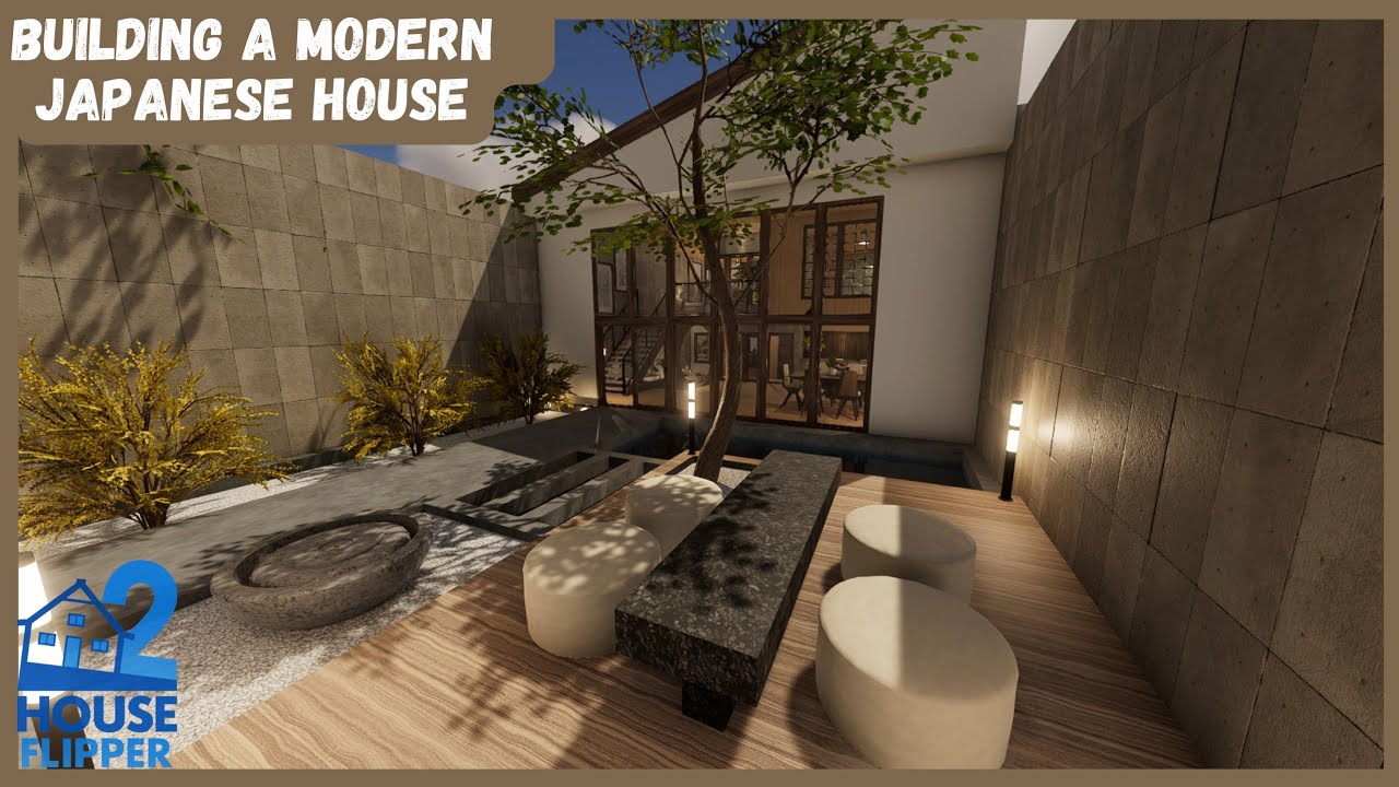 House Flipper 2|Building a Modern Japanese-Inspired Home| Sandbox Mode| Full Video & Tour