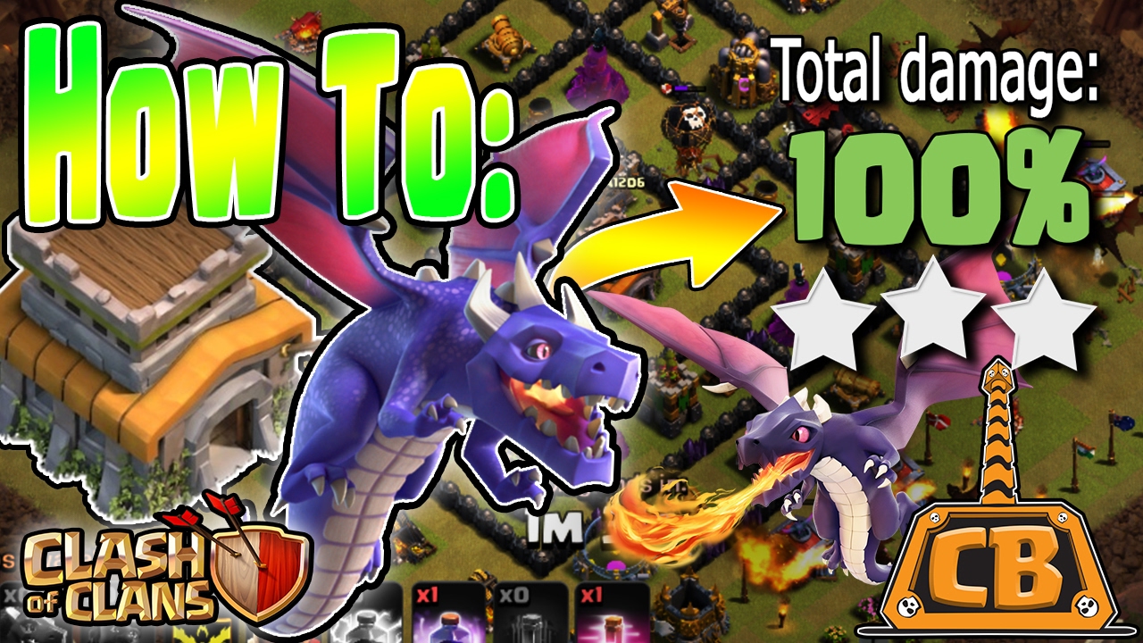 How to use TH8 Dragons! - DragLoon 3 Star Strategy - Clash of Clans TH8 War Strategy Guide