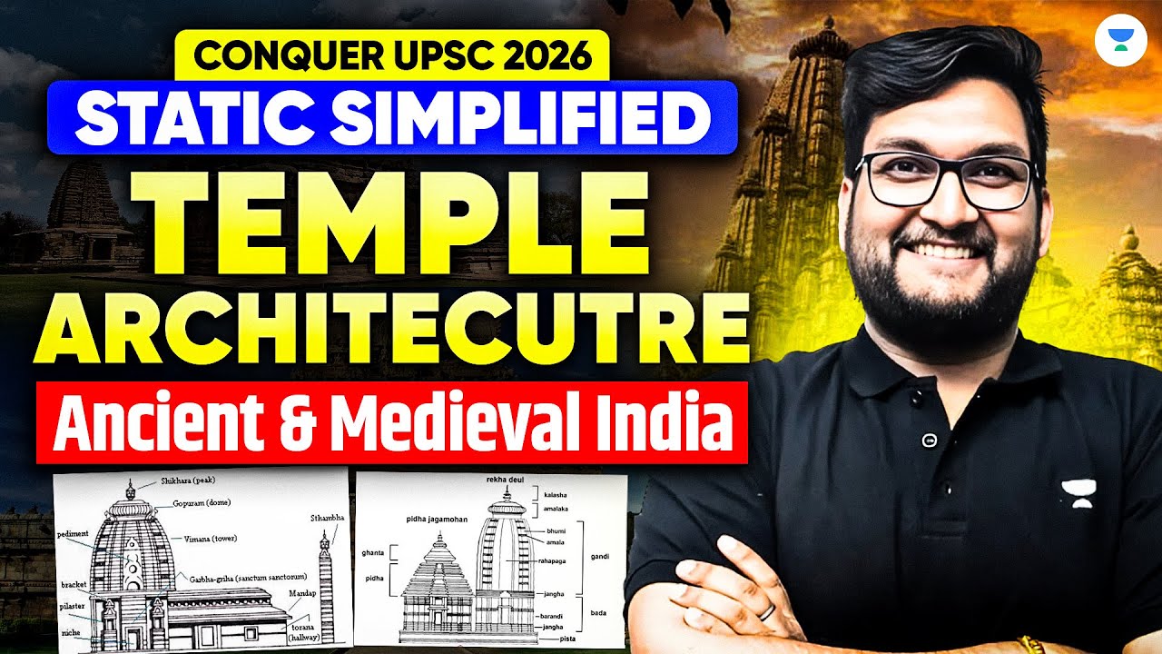 History Simplified | Indian Temple Architecture: Nagara, Dravidian, and Vesara Temples| UPSC 2026